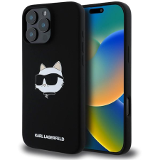 Karl Lagerfeld Liquid Silicone Choupette Head MagSafe iPhone 16 Pro Black tok tok és táska