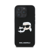 Karl Lagerfeld Liquid Silicone Double Heads MagSafe Apple iPhone 16 Pro Max hátlap tok, fekete