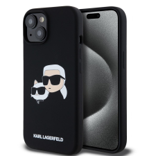 Karl Lagerfeld Liquid Silicone Double Heads MagSafe iPhone 15 Black tok (KLHMP15SSKCHPPLK) tok és táska