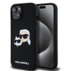 Karl Lagerfeld Liquid Silicone Double Heads MagSafe iPhone 15 Pro Max Black tok (KLHMP15XSKCHPPLK)