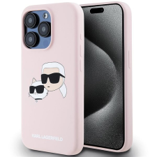 Karl Lagerfeld Liquid Silicone Double Heads MagSafe iPhone 15 Pro Pink tok tok és táska