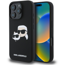 Karl Lagerfeld Liquid Silicone Double Heads MagSafe iPhone 16 Pro Black tok (KLHMP16LSKCHPPLK) tok és táska