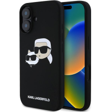 Karl Lagerfeld Liquid Silicone Double Heads MagSafe Zadní Kryt pro iPhone 16 Black tok és táska
