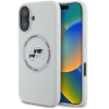 Karl Lagerfeld Liquid Silicone K&amp;CH Heads Apple iPhone 16 MagSafe tok, bézs