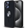 Karl Lagerfeld Liquid Silicone Karl and Choupette MagSafe iPhone 15 Pro Max Black tok (KLHMP15XSCMKCRHK)
