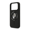 Karl Lagerfeld LIQUID SILICONE KARL AND CHOUPETTE MAGSAFE szilikon telefonvédő (ütésállóság, MagSafe) FEKETE Apple iPhone 17 Pro