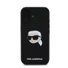 Karl Lagerfeld Liquid Silicone Karl Head MagSafe iPhone 16 Black tok