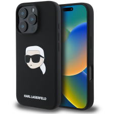 Karl Lagerfeld Liquid Silicone Karl Head MagSafe iPhone 16 Pro Black tok (KLHMP16LSKHPPLK) tok és táska