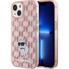Karl Lagerfeld Monogram Choupette Apple iPhone 13/14/15 Telefon tok - Rózsaszín (GSM176246) tok és táska