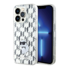 Karl Lagerfeld Monogram Choupette Apple iPhone 15 Pro hátlap tok, átlátszó tok és táska