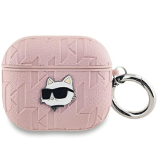  Karl Lagerfeld Monogram Choupette Head tok AirPods 3-hoz - rózsaszín fülhallgató, fejhallgató tok