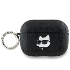 Karl Lagerfeld Monogram Choupette Head tok AirPods Pro 2-hez - fekete fülhallgató, fejhallgató tok
