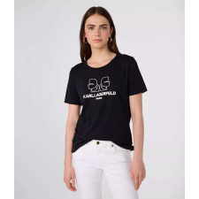  KARL LAGERFELD női DOUBLE fekete póló S méret női póló