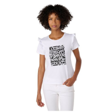  KARL LAGERFELD női RUFFLE M póló, fehér