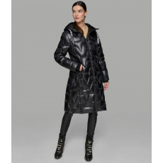  KARL LAGERFELD női téli pehelykabát, fekete, L