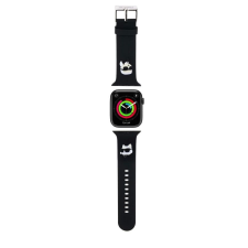 Karl Lagerfeld óraszíj fekete KLAWLSLKCNK Apple Watch 42mm / 44mm / 45mm / 49mm okosóra kellék