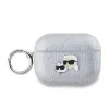 Karl Lagerfeld PU Embossed Karl and Choupette Heads Apple AirPods Pro 2 tok, ezüst