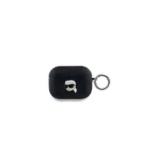 Karl Lagerfeld PU Embossed Karl Head Apple AirPods Pro tok, fekete fülhallgató, fejhallgató tok