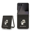Karl Lagerfeld PU Saffiano Karl and Choupette tok Samsung Galaxy Z Flip 7 készülékhez fekete
