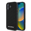 Karl Lagerfeld Quilted Pattern hátlaptok iPhone 16 fekete