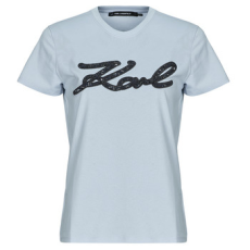 Karl Lagerfeld Rövid ujjú pólók BOUCLE KARL SIGNATURE T-SHIRT Kék EU XS