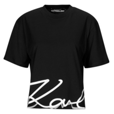 Karl Lagerfeld Rövid ujjú pólók KARL SIGNATURE HEM T-SHIRT Fekete EU S