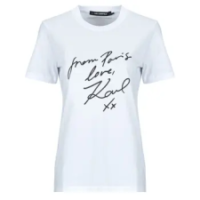 Karl Lagerfeld Rövid ujjú pólók WITH LOVE T-SHIRT Fehér EU XS női póló