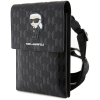 Karl Lagerfeld Saffiano Monogram Ikonik NFT Telefontáska, fekete (KLWBSAKHPKK)