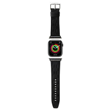Karl Lagerfeld Saffiano Monogram szíj Apple Watch 38/40/41mm - fekete okosóra kellék