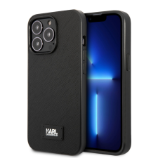 Karl Lagerfeld Saffiano Plaque Apple iPhone 13 Pro Max Tok - Fekete (KLHCP13XSFMP2K) tok és táska