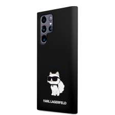 Karl Lagerfeld Samsung S24 Ultra KARL LAGERFELD KLHCS24LSNCHBCK Liquid Silicone Hátlap - Fekete tok és táska
