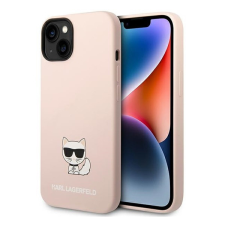 Karl Lagerfeld Silicone Choupette Body Apple iPhone 14 Plus hátlap tok, halvány rózsaszín tok és táska