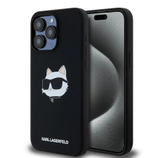Karl Lagerfeld Silicone Choupette Head MagSafe-kompatibilis tok iPhone 15 Pro - fekete tok és táska
