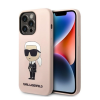 Karl Lagerfeld Silicone Ikonik Apple iPhone 14 Pro Max Magsafe hátlap tok, rózsaszín