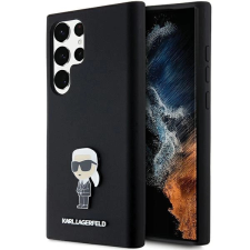 Karl Lagerfeld Silicone ikonikus Metal Pin tok Samsung Galaxy S24 Ultra - fekete tok és táska