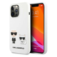 Karl Lagerfeld Silicone Karl & Choupette - telefontok iPhone 13 Pro fehér tok és táska