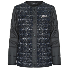 Karl Lagerfeld Steppelt kabátok BOUCLE SHORT PADDED JACKET Kék EU M