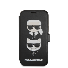 Karl Lagerfeld Telefontok iPhone 12 Pro - Karl Lagerfeld Ikonik könyvtok - Fekete tok és táska