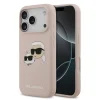 Karl Lagerfeld Telefontok iPhone 17 Pro - Karl Lagerfeld és Choupette Head - MagSafe kompatibilis pink hátlap tok