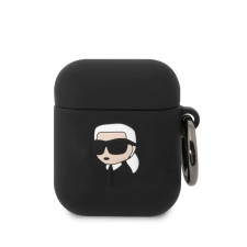  Karl Lagerfeld tok fekete KLA2RUNIKK Airpods 1 / Airpods 2 készülékhez fülhallgató, fejhallgató tok