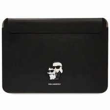 Karl Lagerfeld tok KLCS14SAKCPMK 14&quot; fekete Saffiano Karl&amp;Choupette tok és táska