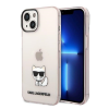 Karl Lagerfeld Transparent Choupette Body Apple iPhone 14 Plus hátlap tok, rózsaszín