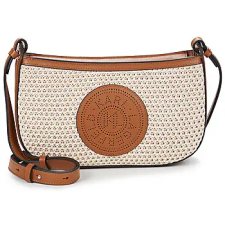 Karl Lagerfeld Válltáskák K/CIRCLE SADDLE CB RAFFIA MESH Bézs Egy méret kézitáska és bőrönd
