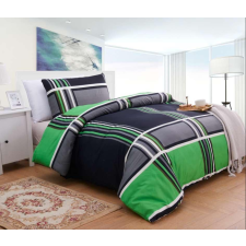  Káro zöld pamut ágyneműhuzat Rögzítés: Gombos lakástextília