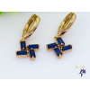  Karola gold filled köves fülbevaló -kék-18K