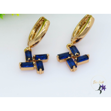  Karola gold filled köves fülbevaló -kék-18K fülbevaló
