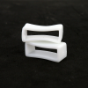  Karóra szíj bújtató, műanyag, fehér színű, 22 mm-es szíjhoz