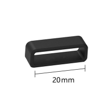  Karóra szíj bújtató, műanyag, fekete színű, 20 mm-es szíjhoz óraszíj