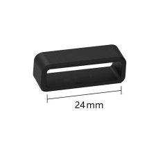  Karóra szíj bújtató, műanyag, fekete színű, 24 mm-es szíjhoz óraszíj