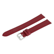  Karóra szíj, piros színű, varrott, 85+125 mm / 18 mm XL óraszíj